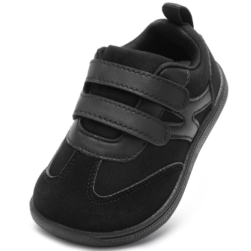 Image of STQ KIDS Toddler Shoes Wide Toe Box Barefoot Sneakers | Zero Drop, Soft Sole, Non Slip, Hook and Loop, Prechool Ready, Indoor Outdoor Play