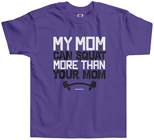 Threadrock Little Girls' My Mom Can Squat More Than Your Mom Toddler T-Shirt