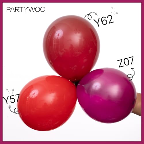 Image of PartyWoo Dark Purple Balloons 50 pcs 12 Inch Pearl Grape Plum Shades Balloons for Birthday Gender Reveal Baby Shower Anniversary Graduation Wedding Party Decorations Purple-Z07
