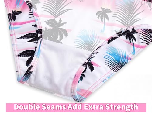 Image of Snowheart Girls Rash Guard Sets Long Sleeves Swimsuit 2 Pieces Tankini Bathing Suit Swimwear for Girls 3-12 Years