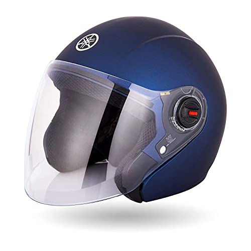 Image of Yamaha YR6 Half Face Helmet (Matt Blue, Size L) Y6AYR6BL0L16
