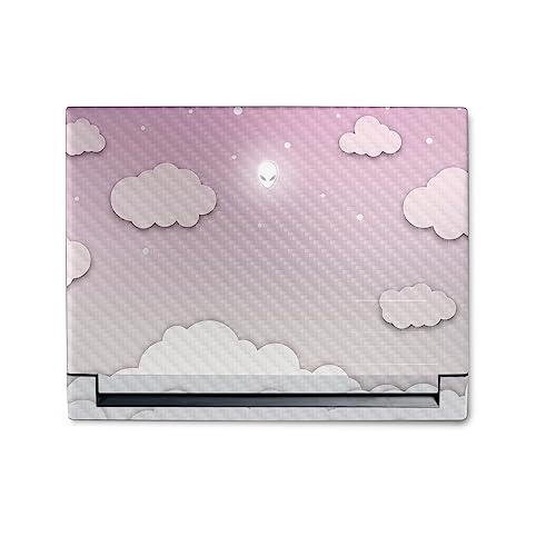 Image of MightySkins Carbon Fiber Skin Compatible with Alienware M18 R1 (2023) Full Wrap Kit - Baby Clouds | Protective, Durable Textured Carbon Fiber Finish | Easy to Apply & Change Styles | Made in The USA