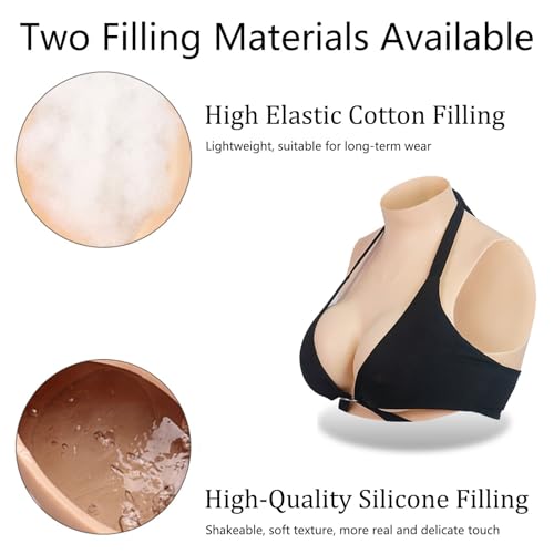 Image of Fake Boobs, B-S Cup, Breast Plates Crossdresser, Drag Queen Cosplay, Silicone Breastplate, False Breasts, Breast Plate