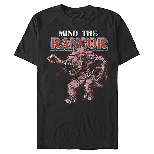 Star Wars Big & Tall Retro Rancor Men's Tops Short Sleeve Tee Shirt, Black, Large
