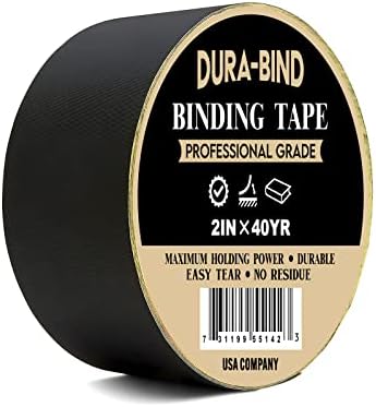 Dura-Bind Multi Purpose Binding Tape, 2 inch x 40 Yard, Professional Grade Premium Cloth Tape, Durable, Long Lasting Quality Adhesive, Black