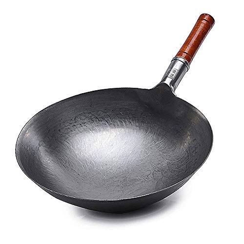 Olla de hierro martillada a mano 32 cm sin recubrimiento miniatura 5