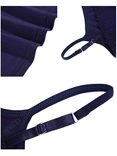 Image of WILLBOND 3 Pieces Women Basic Long Tanks Adjustable Spaghetti Strap Camisole Top