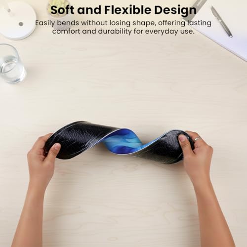 Image of Ergonomic Gel Mouse Pad, Keyboard Wrist Support, Coaster & Desk Mat Set Silicone Gel Comfort, Non-Slip Base, Pain Relief Comfortable for Typing, Gaming, Office Desk Accessories