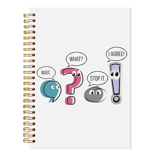 Carnet à spirale pour professeur de grammaire et journal de ponctuation anglais