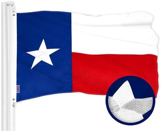 G128 Combo Pack: USA American Flag 3x5 Ft Embroidered Stars & Texas TX State Flag 3x5 Ft Embroidered | US and Texas Flags 3x5 Heavy Duty Outdoor - Image 4