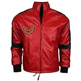 Optimum Trading Services Mens Burt Reynolds Smokey and The Bandit Out Cosplay Movie Outfit Red Synthetic Leather Jacket (M)