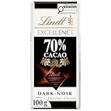Lindt EXCELLENCE 70% Cacao Dark Chocolate Bar, 100 Grams