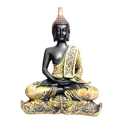Image of Buddha Statue for Home Decor, Garden and Gifting, Made of Resin, Premium Luxury Decoration Showpiece, Vastu Feng Shui for Good Luck, Happiness (Antique 23 CM)