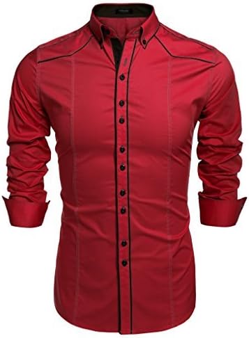 COOFANDY Men's Button Down Dress Shirts Casual Slim Fit Shirts