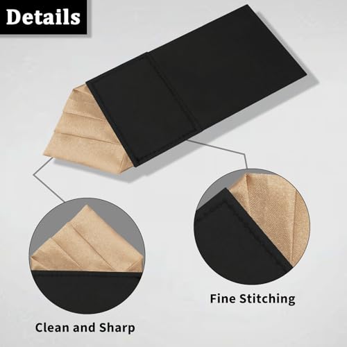 Image of Mens Pre-Folded Pocket Squares on Card Pocket Handkerchief for Suit Accessories