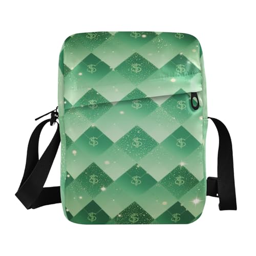crossbody messenger bag Crossbody Bags For Women Casual Purse Cross Body Adjustable Strap for School School- Dark Green Dollar