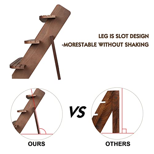 Wooden Display Riser,3 Tier Earring & Ring Holder Stands,Farmhouse Cupcake Stands ,Table Display Stand For Vendors,Organizer Showcase For Tabletop Shows And Home Using ,Wood Rustic Risers-Walnut #TOP1