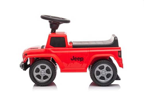 Best Ride On Cars Jeep Gladiator Ride-On Push Car Combo, Foot-to-Floor Design, Realistic and Stylish Kids Car, Honking Horn, Under-Seat Toy Storage, for Ages 18 Months - 3 Years, Red - Thumbnail 2