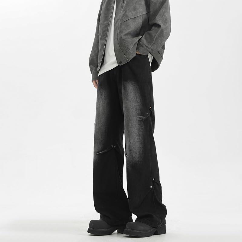 Factory Direct Sales, Vintage Straight-Cut Jeans, Loose and Wide-Legged Casual Style, Easy to Match3