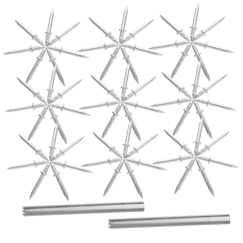 DOITOOL 200pcs Double Head Nails Invisible Screw for Baseboards Small Head Nails Installation Sleeves for Wall Decor