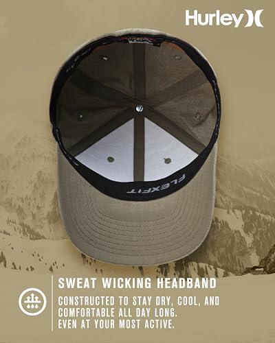 Image of Hurley Men's Caps - One & Only Flexfit Baseball Cap - Fitted Hats for Men (S-XL)