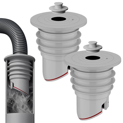 Bosmsaslad 2 Pcs Tubo Desague Lavadora, 35-40mm Sello de Tubería Drenaje Lavadora con Tapa Sellado Silicona, Tubo Sellado Desodorante, Desodorante Prevención Fugas y Olores