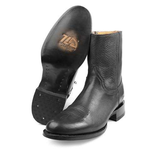 Image of 7L SIETE LEGUAS - Men's Leather Cowboy Zip Boot with Leather Sole style 11200