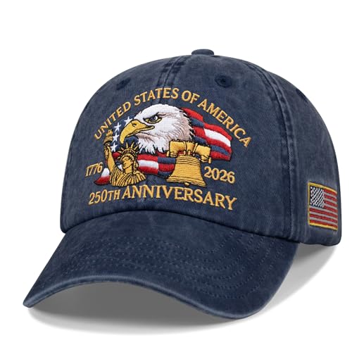 250 Anniversary USA Hat,United States of America 250th Anniversary Cap,US Patriotic Merchandise Gifts