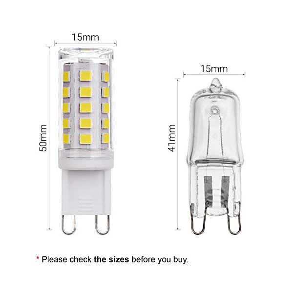 JAUHOFOGEI G9 LED Lampen Kaltweiss, 3w LED Leuchtmittel ersatz 28W 33W 40W Halogen Birne, Glühbirne G9 230V, nicht… – Bild 4