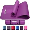 BIONIX Yoga Mat for Exercise – 180cm x 60cm Extra Thick NBR Exercise Mat for Men and Women – Non Slip Gym Mat with Carry…
