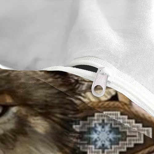 Housse de couette super king microfibre à fermeture éclair imprimé animaux 3D - 5