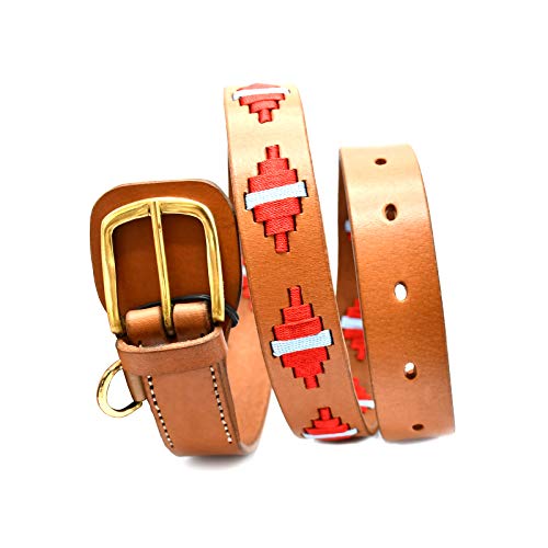 Polo Belt Hand-Stitched leather Brown belt 38" BLT-012