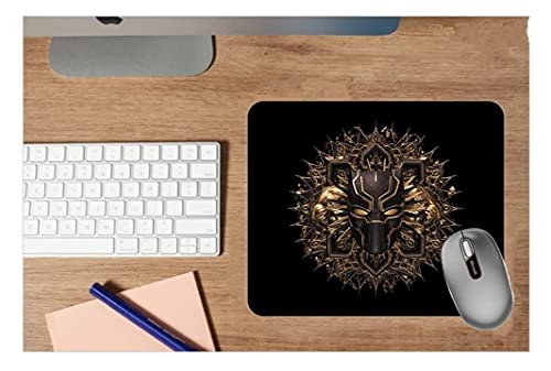 Image of ZORI Avengers - Black Panther in Bronze Gaming Mouse Pad - Computer Laptop PC| WFH Office | Anti-Skid, Anti-Slip, Rubber Base | Avengers Superhero | (BLACKPANTHER 01 Bronze)