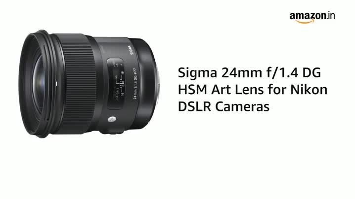 Sigma 24mm f/1.4 DG HSM Art Full Frame Lens for Nikon DSLR Cameras