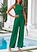 PRETTYGARDEN Women's Summer 2 Piece Loungewear Set Cropped Tank Top Wide Leg Sweatpants Tracksuit Casual Outfits (Green,Large)