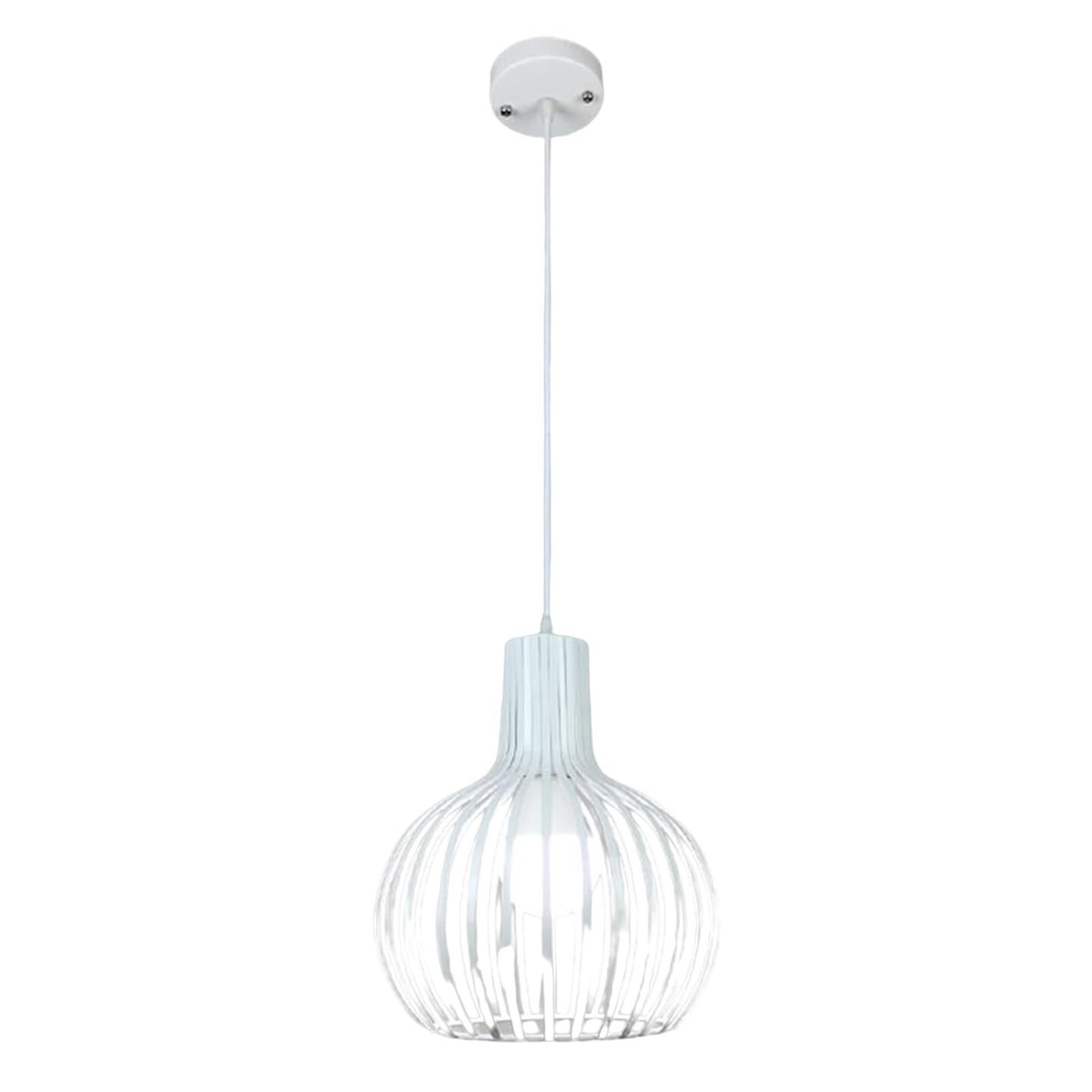 KHUKHU Farmhouse Fixtures E27 Industrial Ceiling Lamp Breakfast Bar Lights Pendant Hanging Lamp Shade Metal Cage Adjustable for Kitchen Island Hallway(B,28cm)