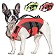 CITÉTOILE Hunde Schwimmweste mit Griff und Reflektierend, Einstellbare Rettungsweste für Kleine Mittel Große Hunde, Langlebigem für Wassersport Schwimmen und Bootfahren, Rot, M