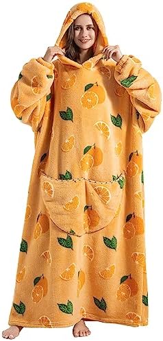 Thigies Oversized Snoodie Hoodie Blanket for Women: Ultimate Comfortable Wearable Blanket - Fluffy Cuddly Hoodie Experience - Cozy, Soft and Luxurious Oversized Design, Perfect for Relaxing, pizza