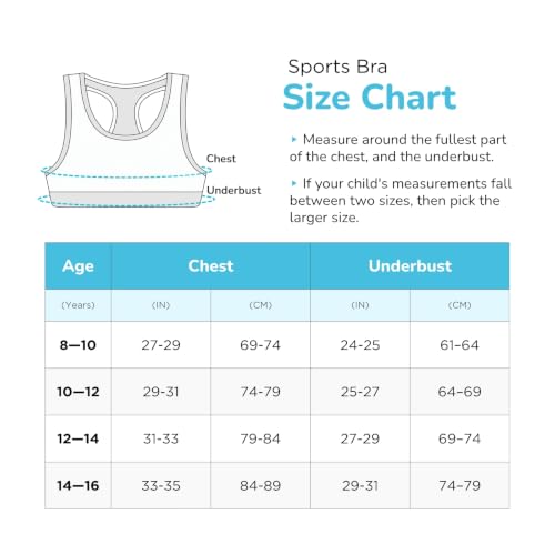 Image of YouGotPlanB Cotton Sports Bra | Ages 8-16 Years | U-Shaped Style | Non-Padded, Double-Layered for Coverage