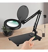 10x vergrootglas met licht en standaard, 2-in-1 led-bureaulamp voor knutselen, zwart