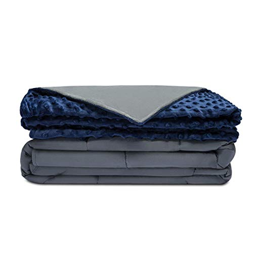 Quility Premium Adult Weighted Blanket & Removable Cover - 15 lbs - 60"x80"