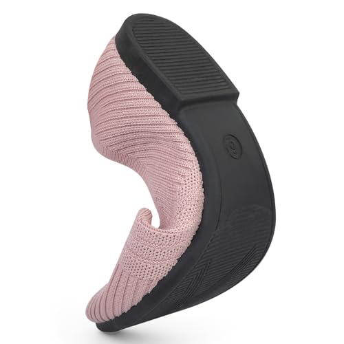 MUSSHOE Women's Knit Flats Pointed Toe Ballet Flat Shoes Comfortable Slip On Flats for Dressy Work Travel Wedding3