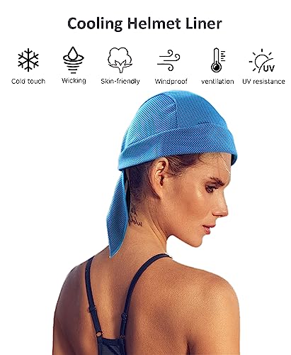 Image of Sweat Wicking Durags Cooling Doo Rags Breathable Helmet Liner Cycling Caps for Men and Women