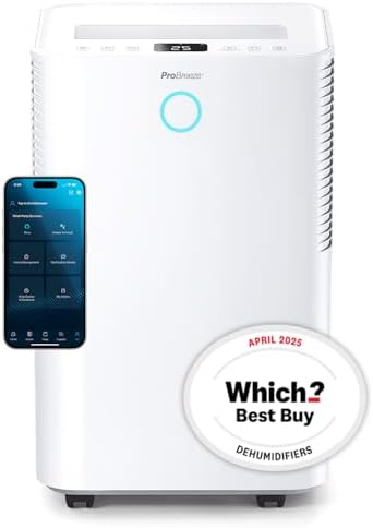Pro Breeze® 20L OmniDry WiFi Dehumidifier with Automatic Humidity...