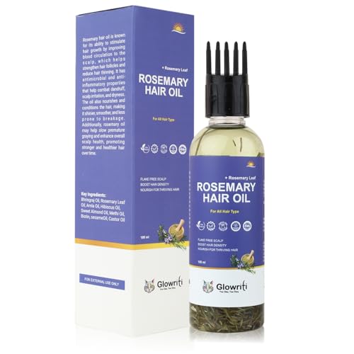 Image of Rosemary Hair Oil(100ml) | Supports Stronger Roots, Reduces hair Fall & Enhances Hair Texture | Hair Growth & Hair Fall Control | Anti-Dandruff & Nourishing Scalp Treatment | Mineral Oil Free