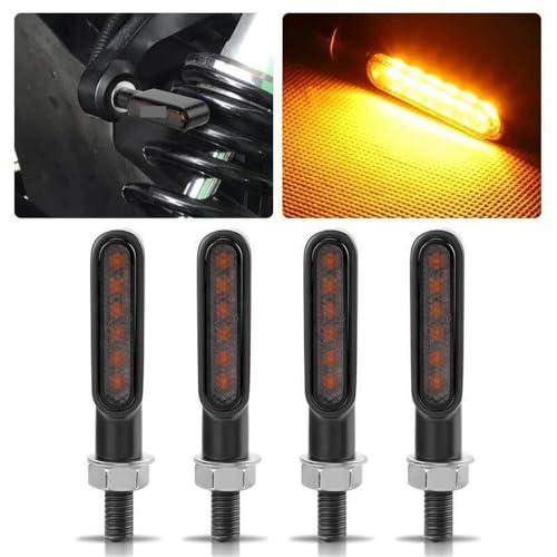 Luz trasera de moto de metal 12V con intermitentes para modificaciones 3