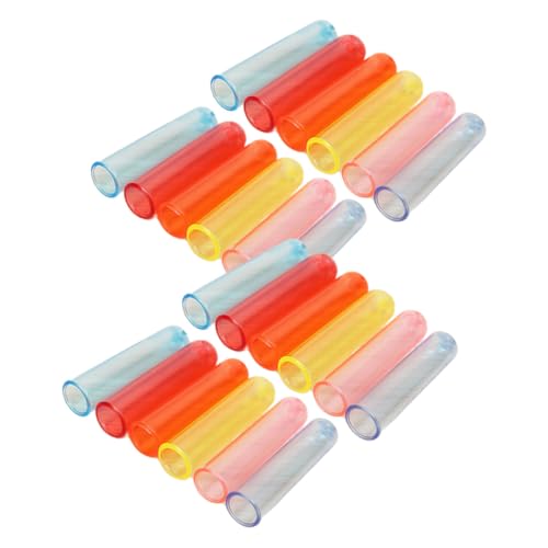 Hemobllo 50 piezas Unidades Tapas Protectoras para Lápices Tapas de Plástico Transparentes y Coloridas Fundas para Lápices Escolares y Artísticos Accesorio Seguro y Fácil de Usar para