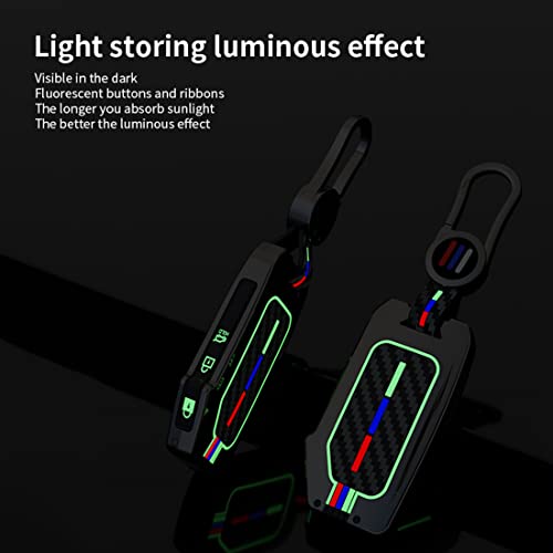 AIOEUOIA Carbon Fiber for Kia Key Fob Cover with Keychain Fit for Kia Ceed Cerato Forte NIRO Seltos Sorento Soul Sportage Telluride Smart Key Shell Accessories For Kia A, M