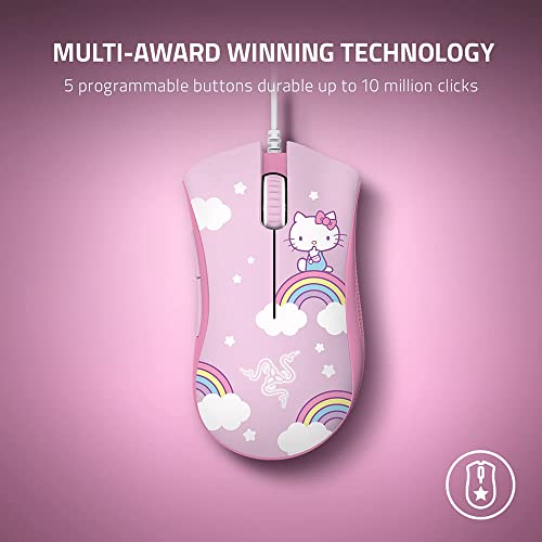 Image of Razer DeathAdder Essential & Goliathus Mouse Mat Bundle - Hello Kitty and Friends Edition - FRML Packaging - RZ83-03850100-B3M1