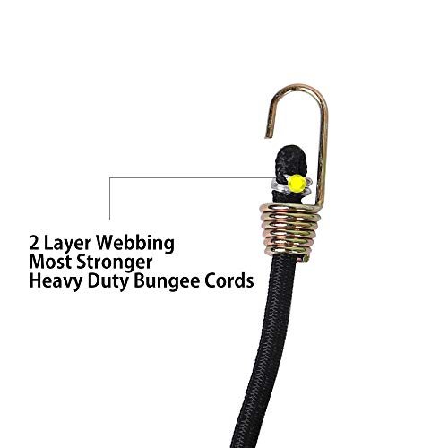 Xstrap Standard 10-Inch Mini Bungee Cords 20 Pieces Rubber Stretchy Bungee Cords With Steel Hooks For Tarp Covers, Canvas Canopies, Motorcycle, Cargo, Hang Christmas Ornaments #TOP4